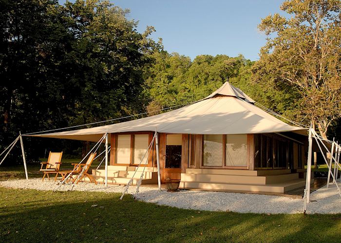 Tented accommodation, Amanwana