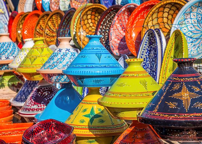 Tagines on sale in Marrakesh