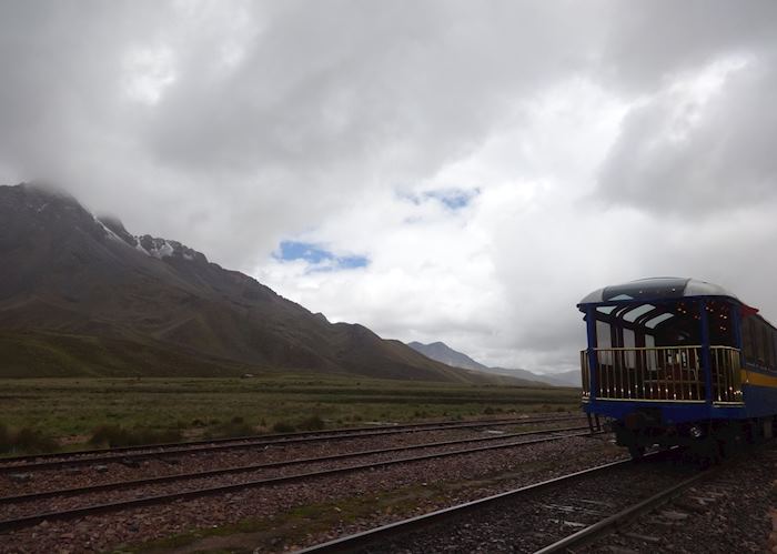 Train and Mountains from Cuzco to Puno, Peru