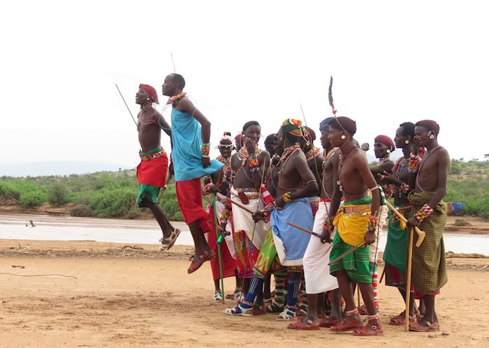 Samburu warriors in Samburu National Park