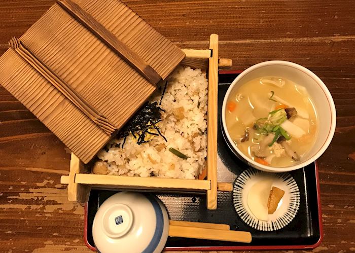 'Dago Jiro' dumpling soup in Kurokawa Onsen