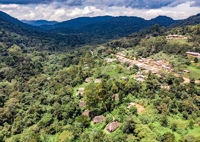 Aerial view of Bwindi Lodge