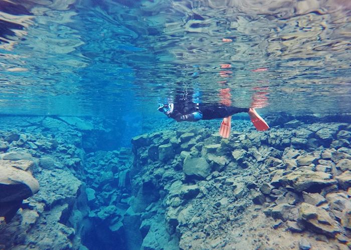 Snorkel at Silfra in Þingvellir National Park