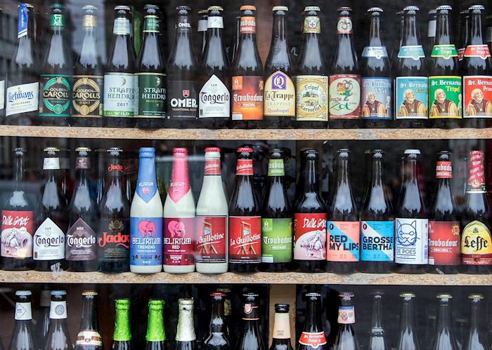 Typical Belgian beer shop