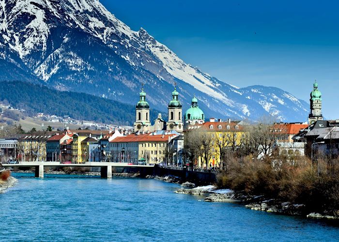 Innsbruck nestled on the banks of the Inn River
