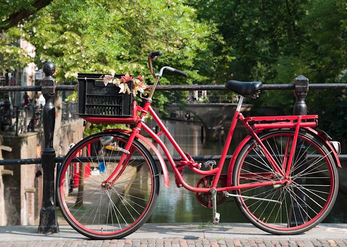 Bicycle over a canal in Utrecht