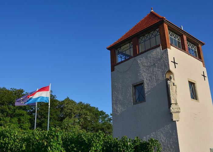 German - Luxembourg border in Moselle Valley