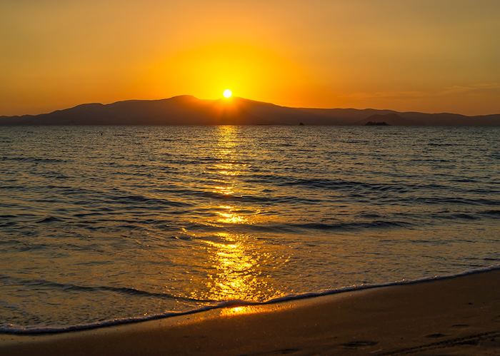 Sunset over Agios Prokopios, Naxos