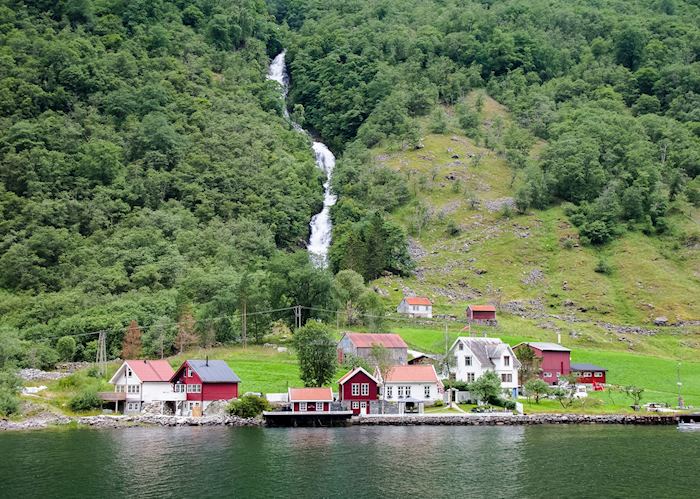 Village on the shore of Nærøyfjord