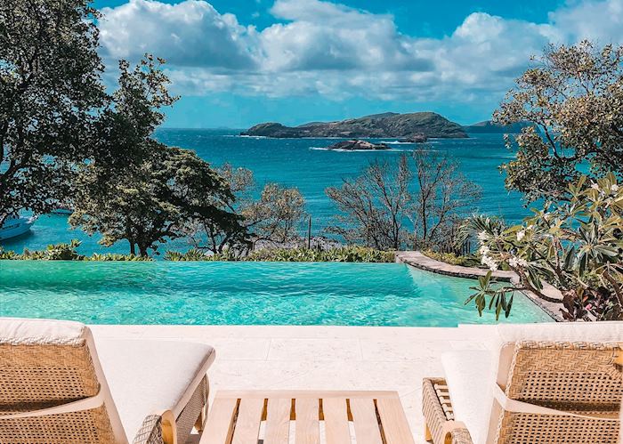 View over the bay from the pool