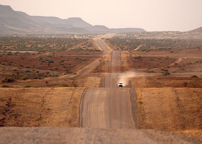 Driving in Damaraland