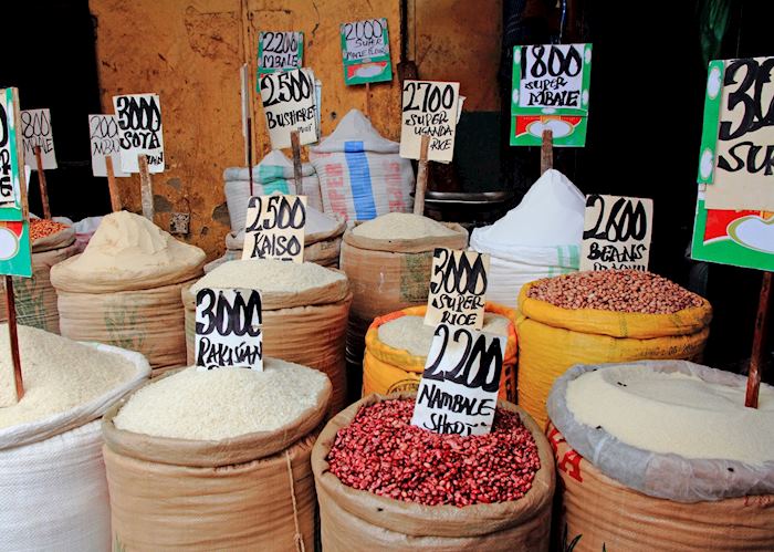Market stall in Kampala