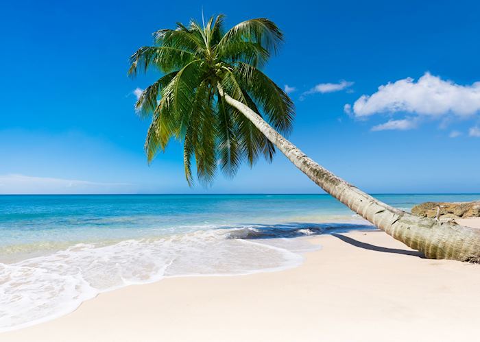 Deserted beach on Barbados