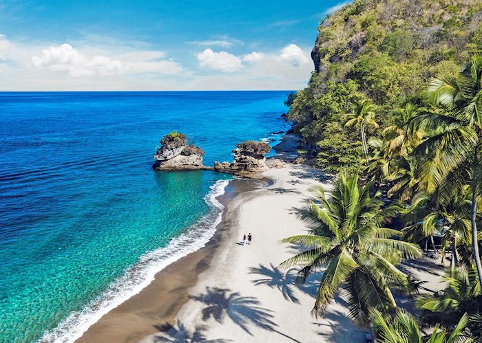 Aerial view over the beach