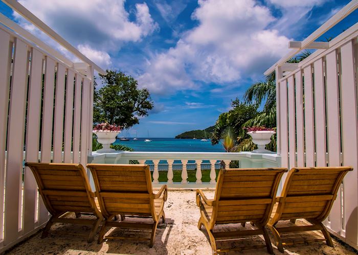 Sunloungers at Bequia Plantation Hotel