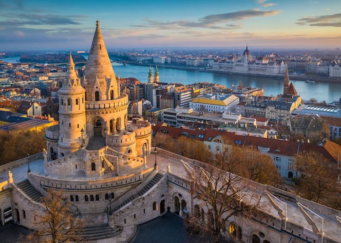 Aerial view of the Fisherman's Bastion