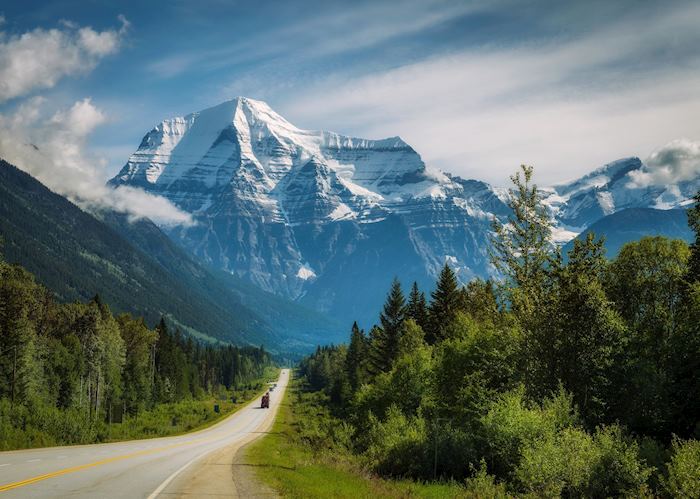 Yellowhead Highway in Mt. Robson Provincial Park, Rocky Mountains