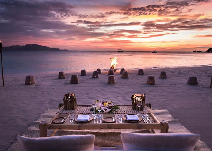 Amanpulo beach barbecue