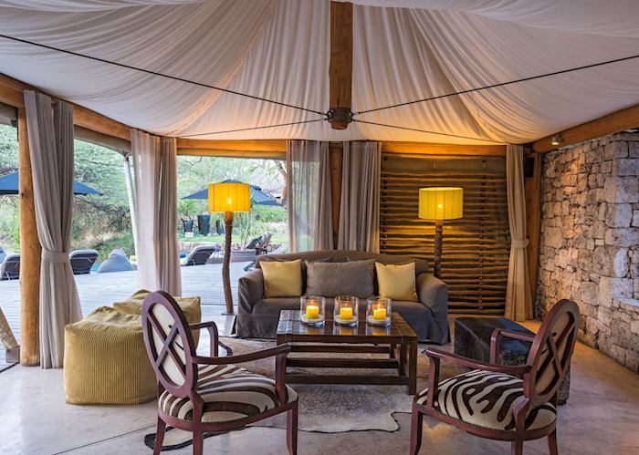 Reception area, Onguma Tented Camp, Namibia