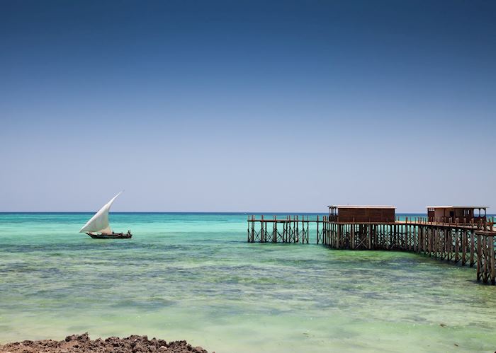 Jetty bar at Essque Zalu, Zanzibar Island