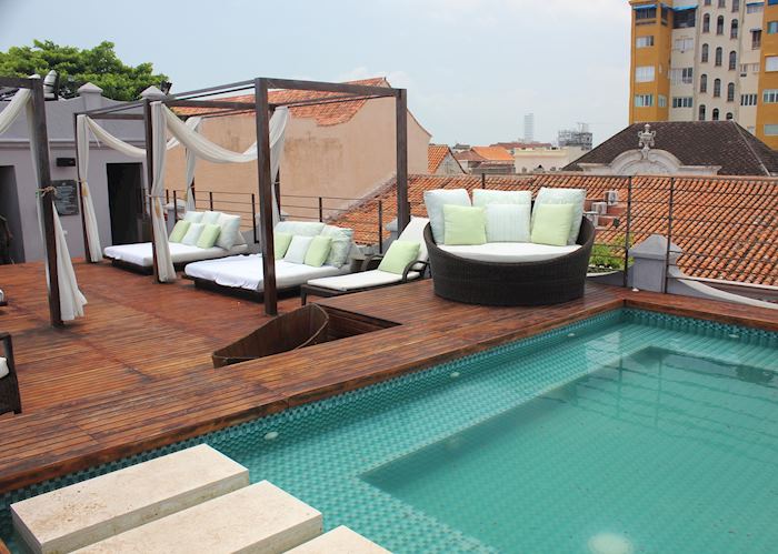 Roof terrace and jacuzzi, Hotel Ananda, Cartagena