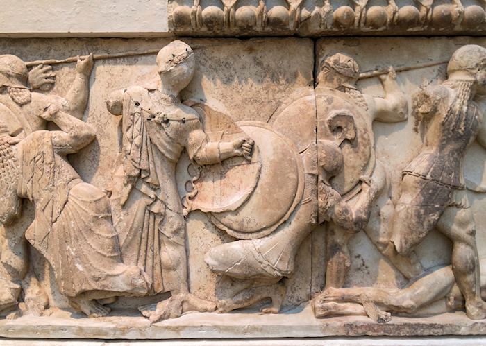 Carvings on columns, Delphi