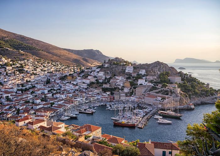Views over Hydra town, Greece