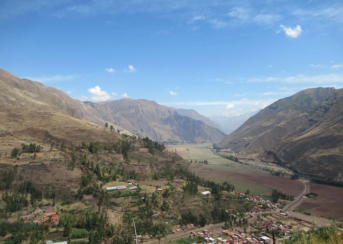 Blue skies over Sacred Valley of the Incas