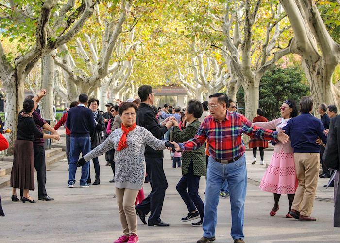 Elderly Dancers in a park in Shanghai's Former French Concession