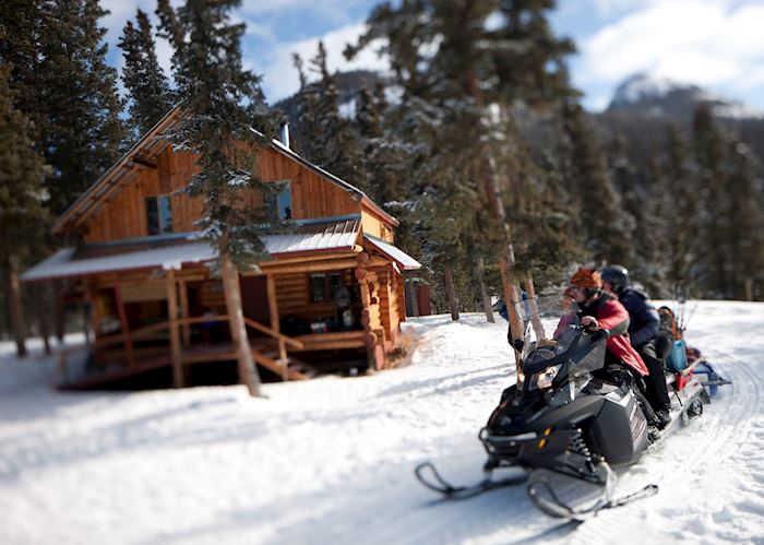 Snowmobiling near Marsh Lake, Yukon