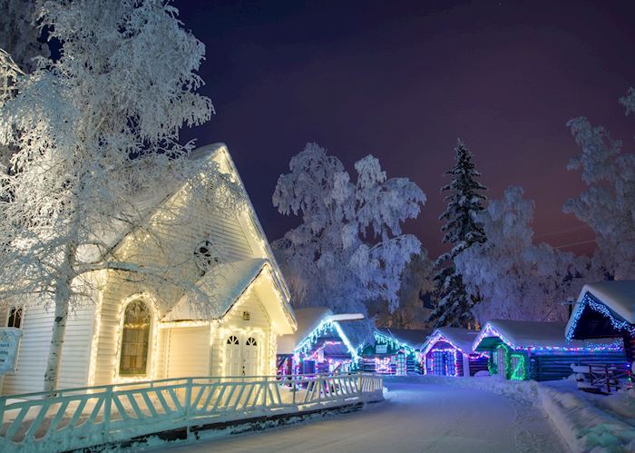 Christmas Lights in Pioneer Park,Fairbanks, Alaska