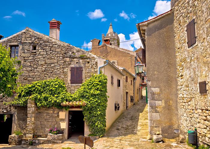 Cobbled streets and traditional houses, Istria