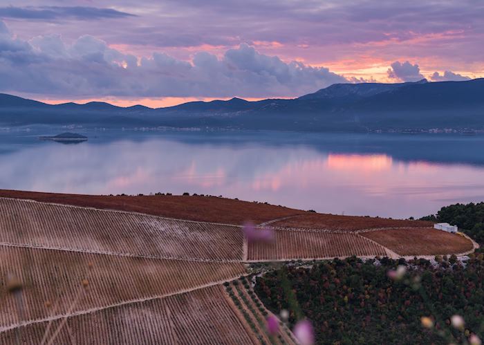 Sunset over the Peljesac Peninsula, Croatia