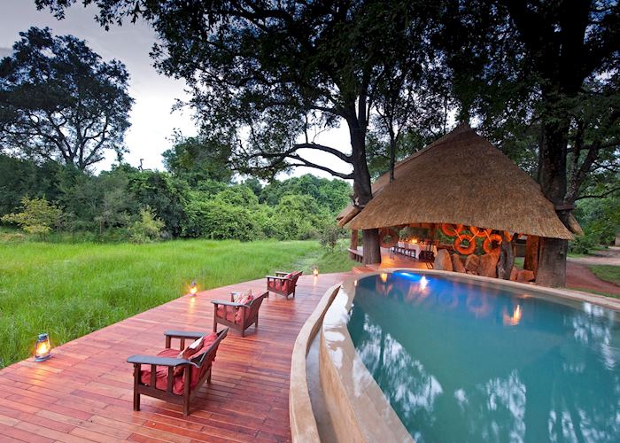 Pool and deck,Nkwali Safari Camp,South Luangwa National Park