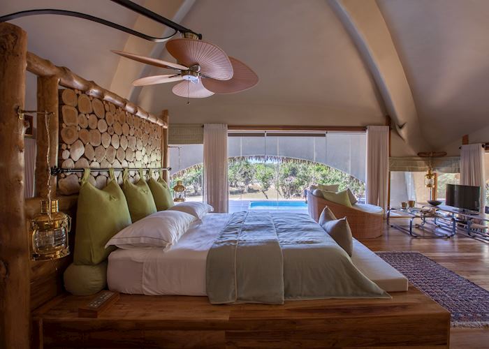 Cabin interior, Uga Chena Huts, Yala National Park