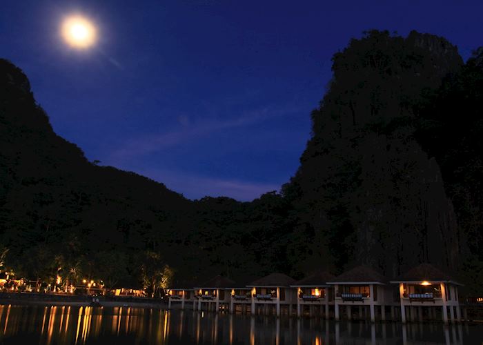 El Nido Lagen cove at night