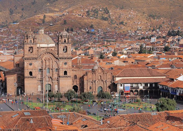 Central square in Cuzco, Plaza de Armas, Peru