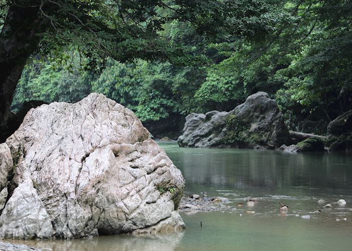 River scenery in Tangkahan, Sumatra