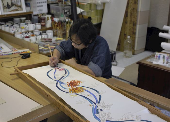 Silk dyeing in Kanazawa