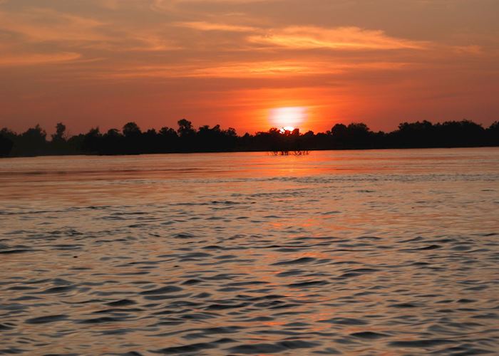 Sunset in the 4000 Islands, Laos