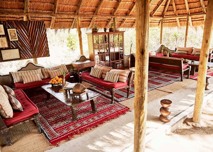 Lounge area at Camp Kalahari