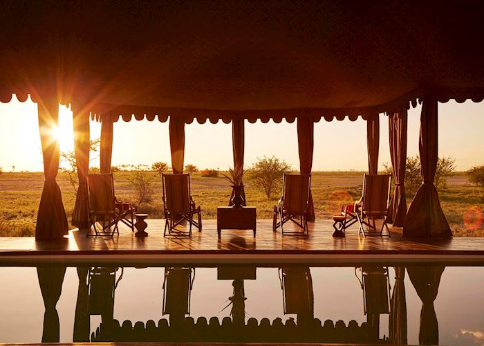 Sunset views from the pool, Jack's Camp