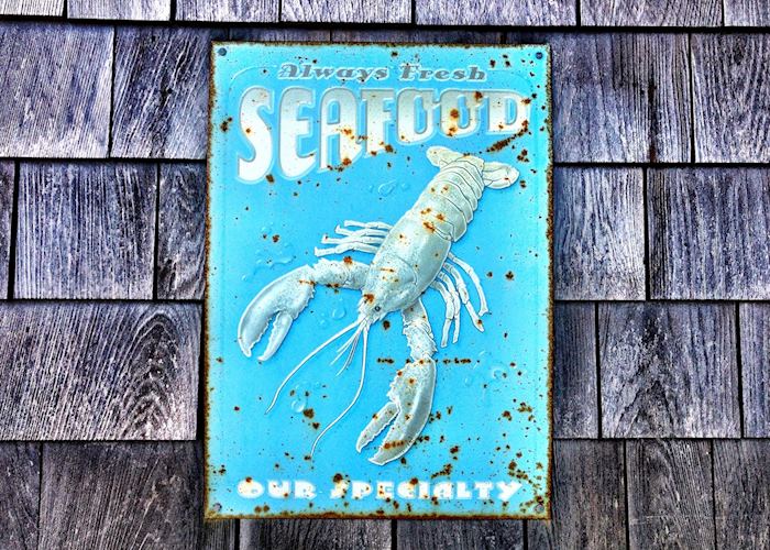 Seafood sign in Nantucket