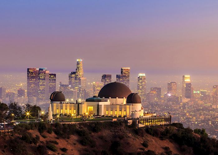 The Griffith Observatory and Los Angeles city skyline