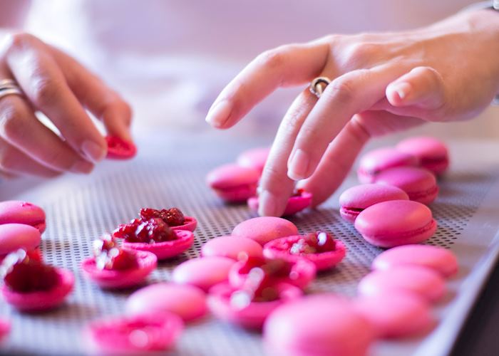 Macaron making class, France