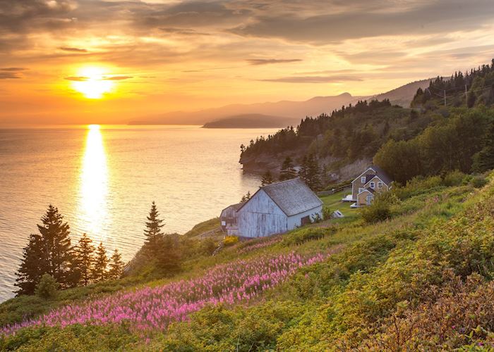 Sunset over Forillon National Park