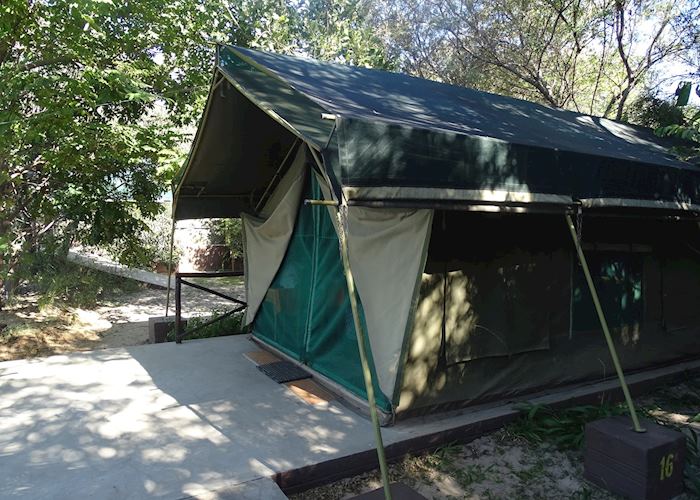 Safari tent at Mahangu Safari Lodge