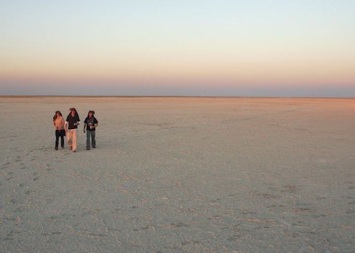 Walking across the Makgadikgadi Pans