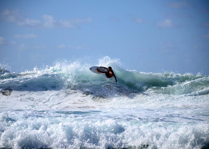 Surfer on Fernando de Noronha