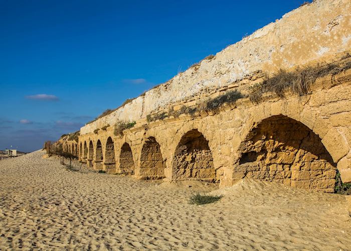 Ancient aqueduct at Caesarea